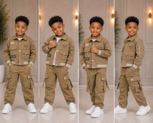 Kaki two/three piece set