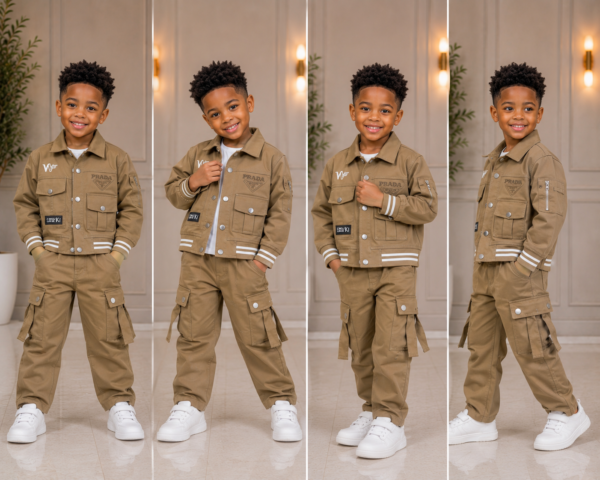 Kaki two/three piece set