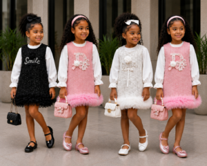Set Chacha gown with long sleeve